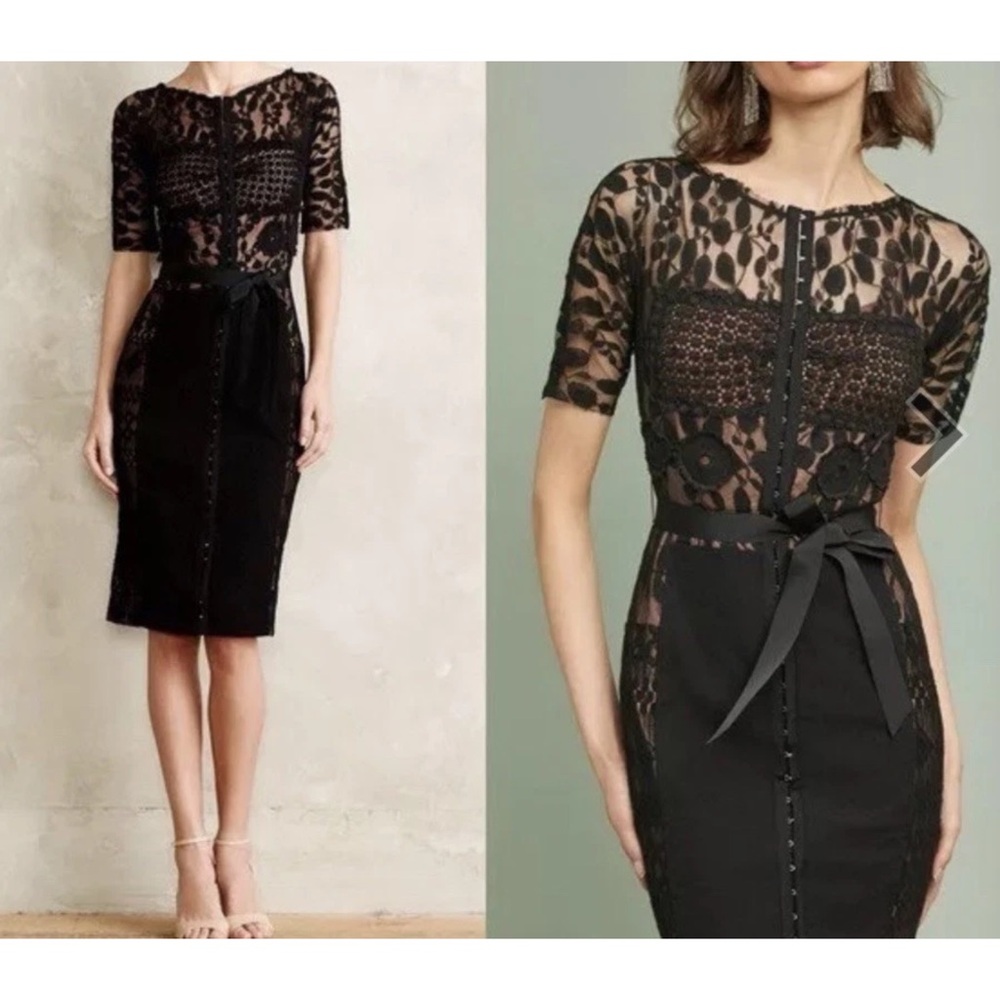 Anthropologie Beguile by Byron Lars Carissima Sheath in black Dress 4